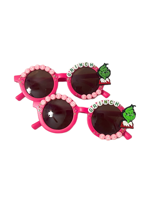 Pink Resting Grinch Face